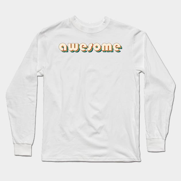 Awesome 90s Long Sleeve T-Shirt by Darkzous